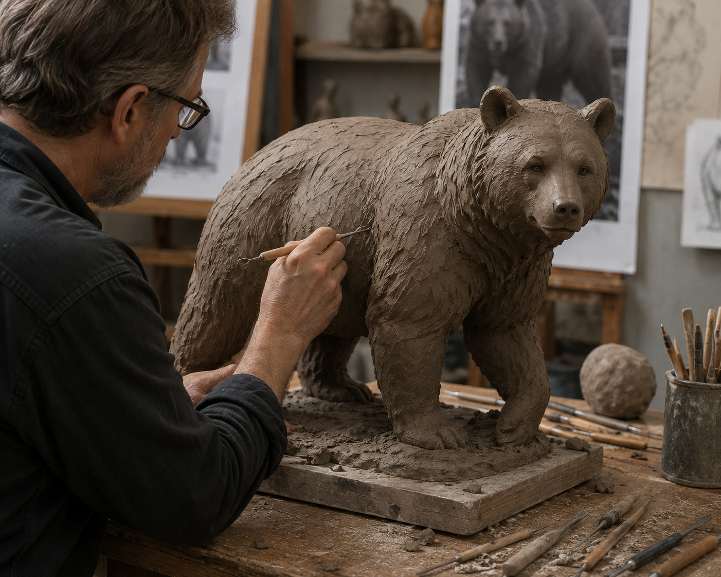 Design work for a bespoke memorial sculpture