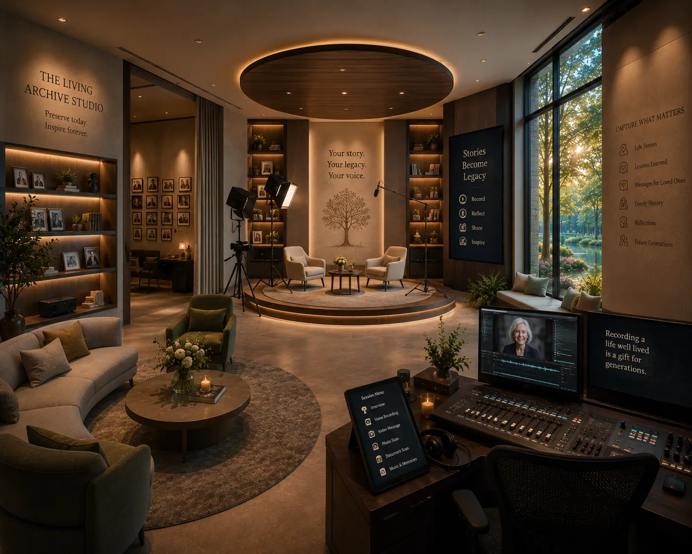 A recording studio for capturing voices and stories
